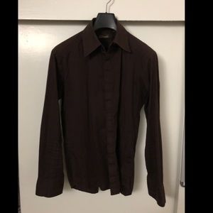 7 Diamonds button down, stretch material, L